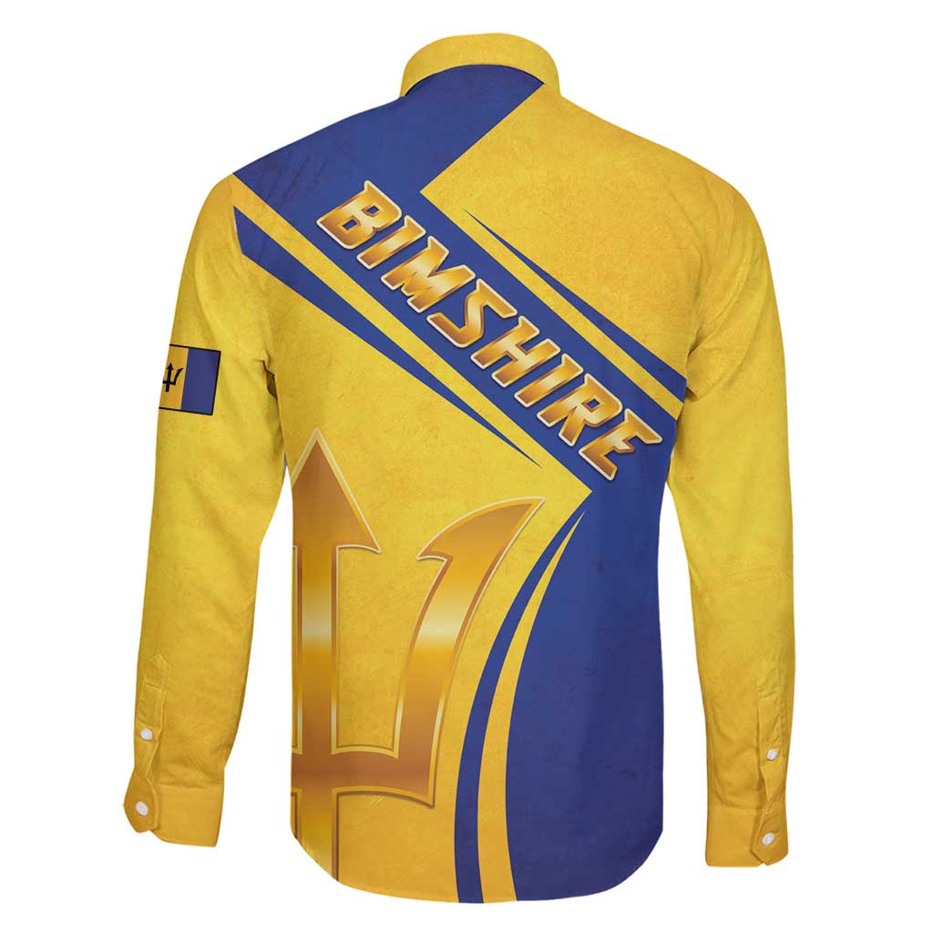 Barbados Gold Trident Family Matching Mermaid Dress and Hawaiian Shirt With Coat Of Arms