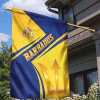 Barbados Gold Trident Garden Flag With Coat Of Arms
