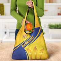 Barbados Gold Trident Grocery Bag With Coat Of Arms