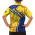 Barbados Gold Trident Hawaiian Shirt With Coat Of Arms