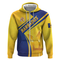 Barbados Gold Trident Hoodie With Coat Of Arms