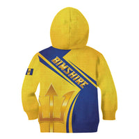Barbados Gold Trident Kid Hoodie With Coat Of Arms