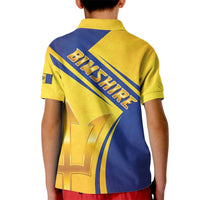 Barbados Gold Trident Kid Polo Shirt With Coat Of Arms