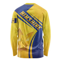 Barbados Gold Trident Long Sleeve Shirt With Coat Of Arms