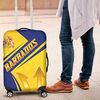 Barbados Gold Trident Luggage Cover With Coat Of Arms