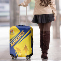 Barbados Gold Trident Luggage Cover With Coat Of Arms