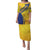 Barbados Gold Trident Puletasi With Coat Of Arms
