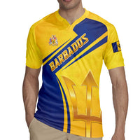 Barbados Gold Trident Rugby Jersey With Coat Of Arms