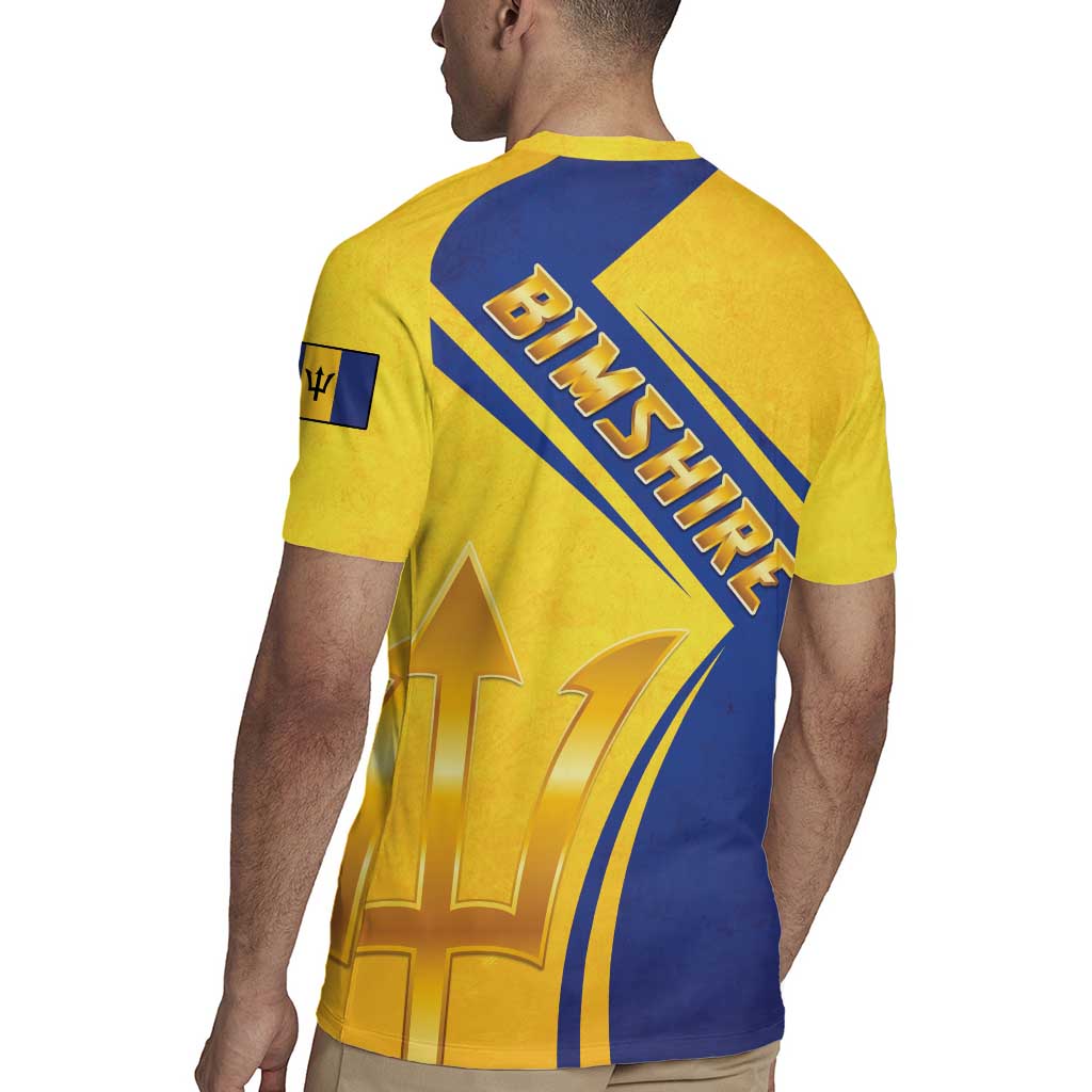 Barbados Gold Trident Rugby Jersey With Coat Of Arms