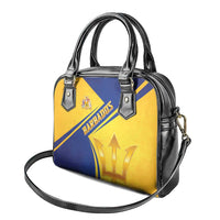 Barbados Gold Trident Shoulder Handbag With Coat Of Arms