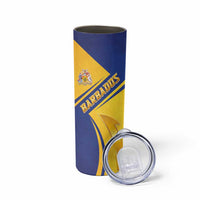 Barbados Gold Trident Skinny Tumbler With Coat Of Arms