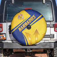 Barbados Gold Trident Spare Tire Cover With Coat Of Arms