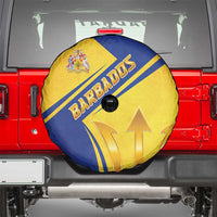 Barbados Gold Trident Spare Tire Cover With Coat Of Arms