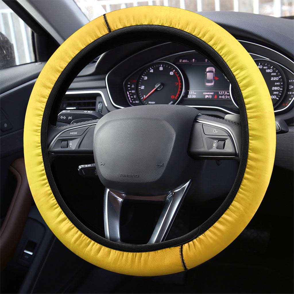 Barbados Gold Trident Steering Wheel Cover With Coat Of Arms