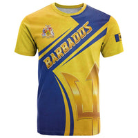 Barbados Gold Trident T Shirt With Coat Of Arms