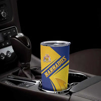 Barbados Gold Trident Tumbler Cup With Coat Of Arms