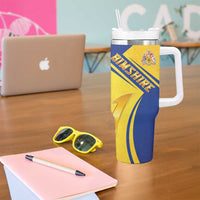 Barbados Gold Trident Tumbler With Handle With Coat Of Arms