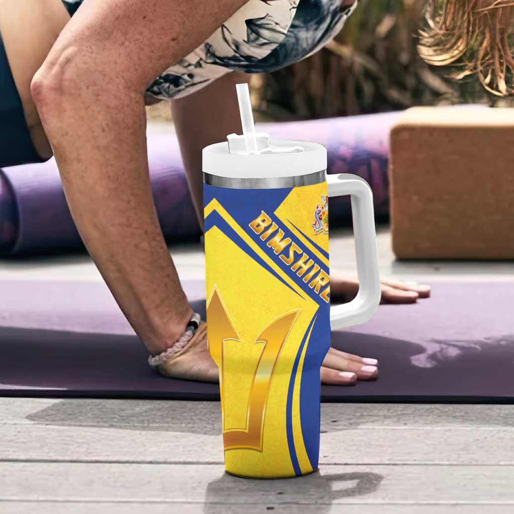 Barbados Gold Trident Tumbler With Handle With Coat Of Arms