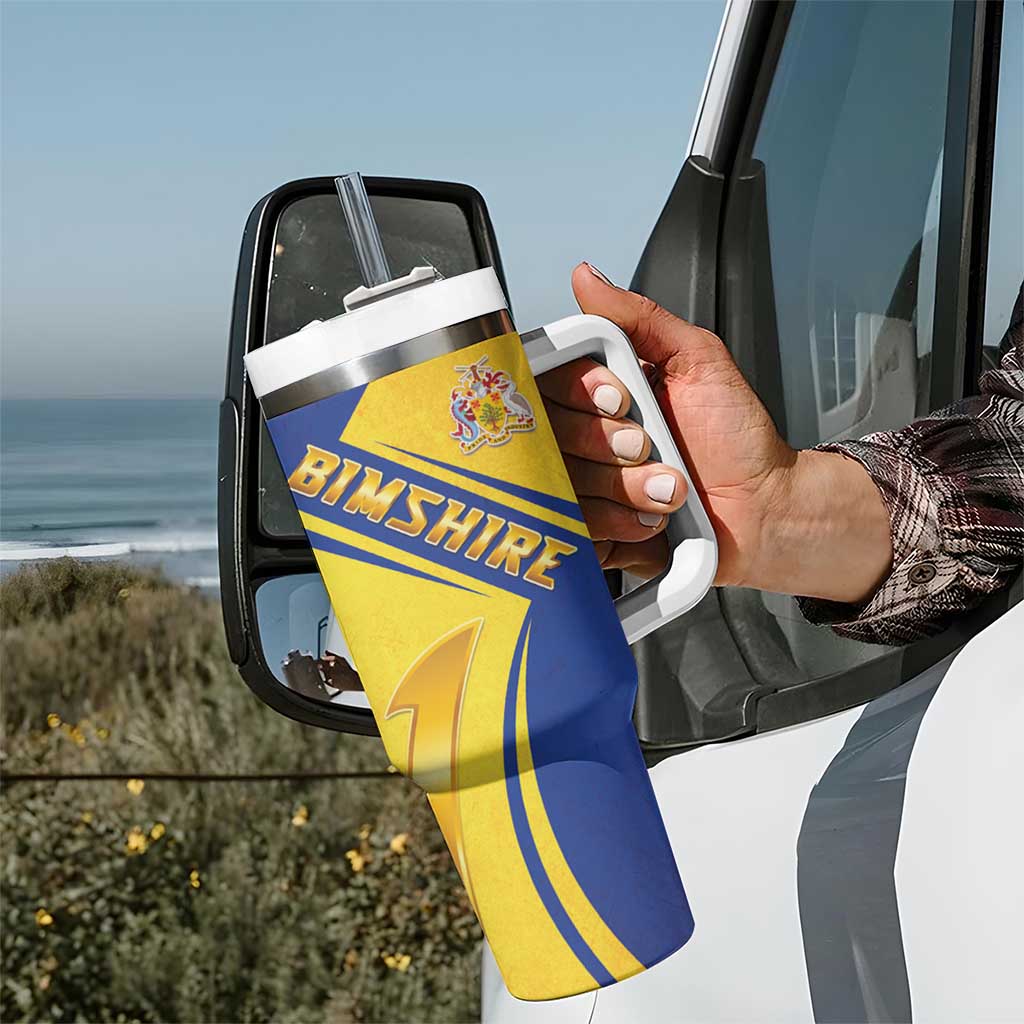 Barbados Gold Trident Tumbler With Handle With Coat Of Arms