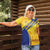 Barbados Gold Trident Women Polo Shirt With Coat Of Arms