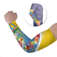 Aruba Arm Sleeves Coat Of Arms With Tropical Flowers