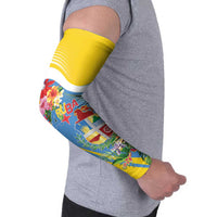 Aruba Arm Sleeves Coat Of Arms With Tropical Flowers