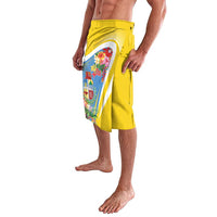 Aruba Lavalava Coat Of Arms With Tropical Flowers