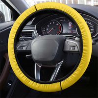 Aruba Steering Wheel Cover Coat Of Arms With Tropical Flowers