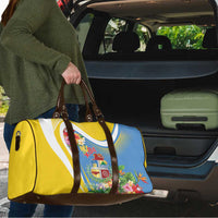 Aruba Travel Bag Coat Of Arms With Tropical Flowers
