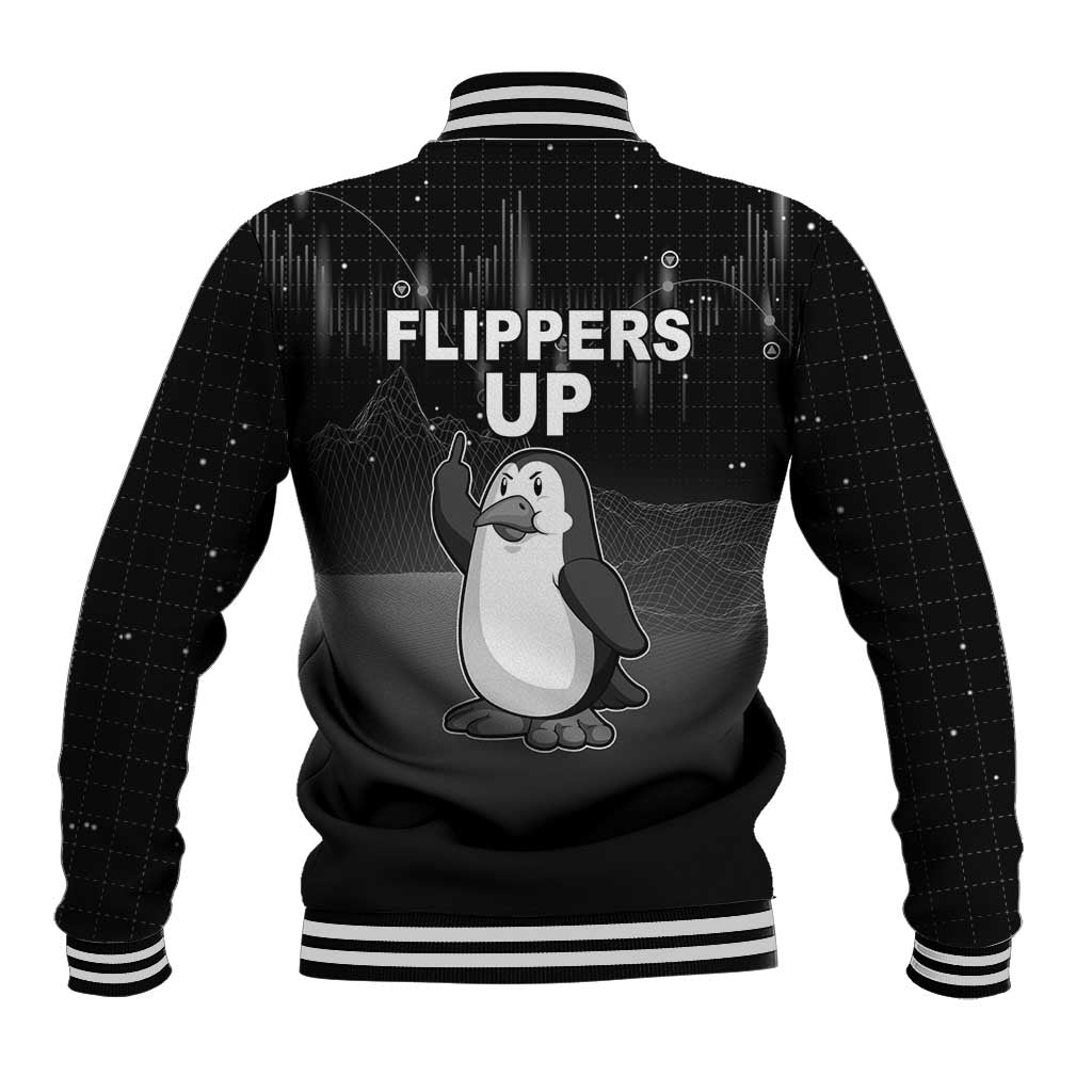 Funny Penguin Resist Baseball Jacket Flippers Up I Stand With Penguins