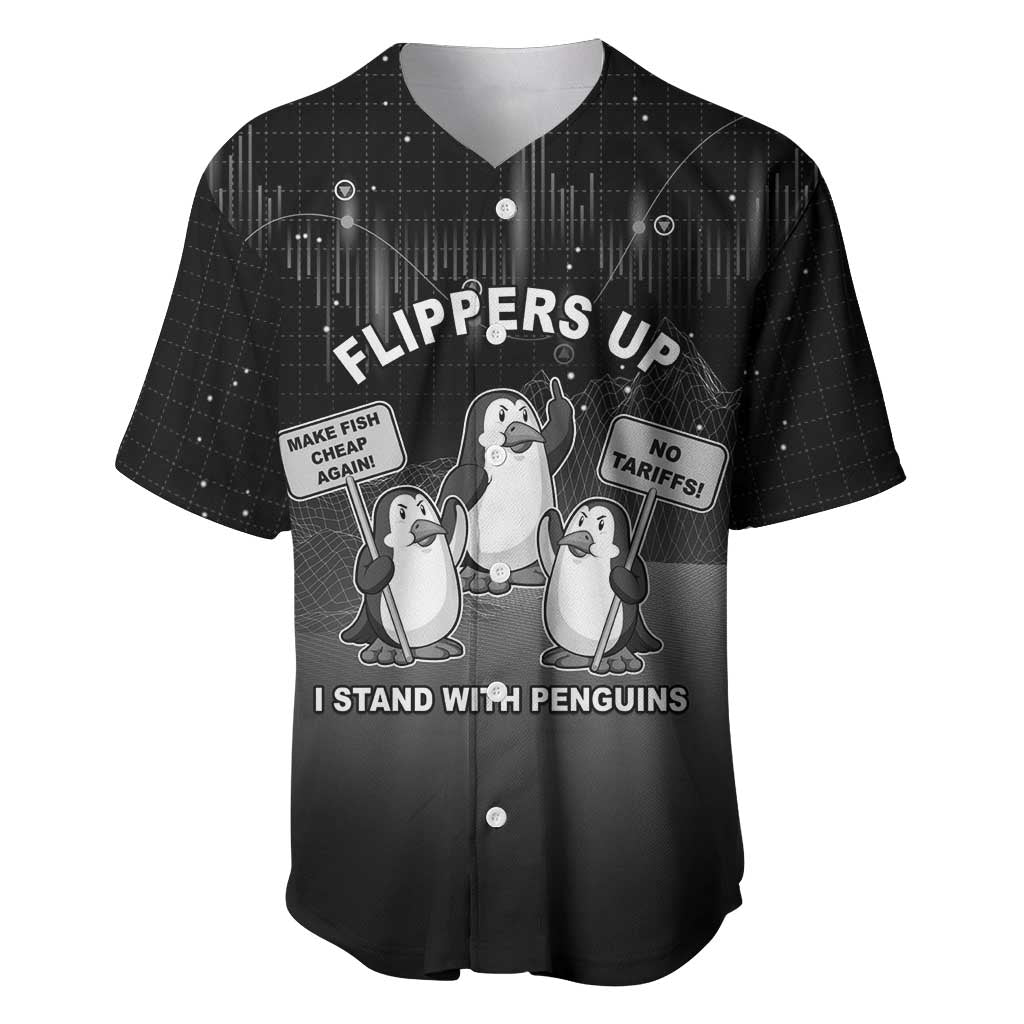 Funny Penguin Resist Baseball Jersey Flippers Up I Stand With Penguins