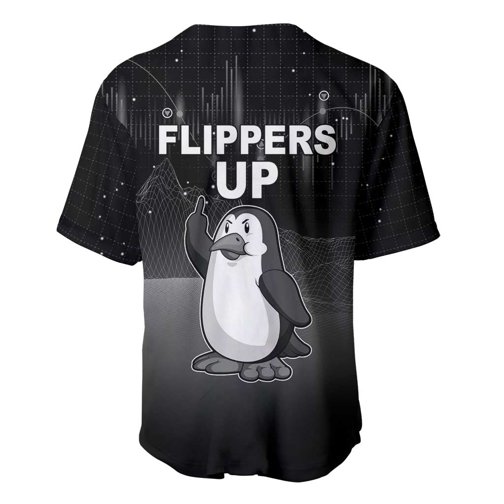 Funny Penguin Resist Baseball Jersey Flippers Up I Stand With Penguins