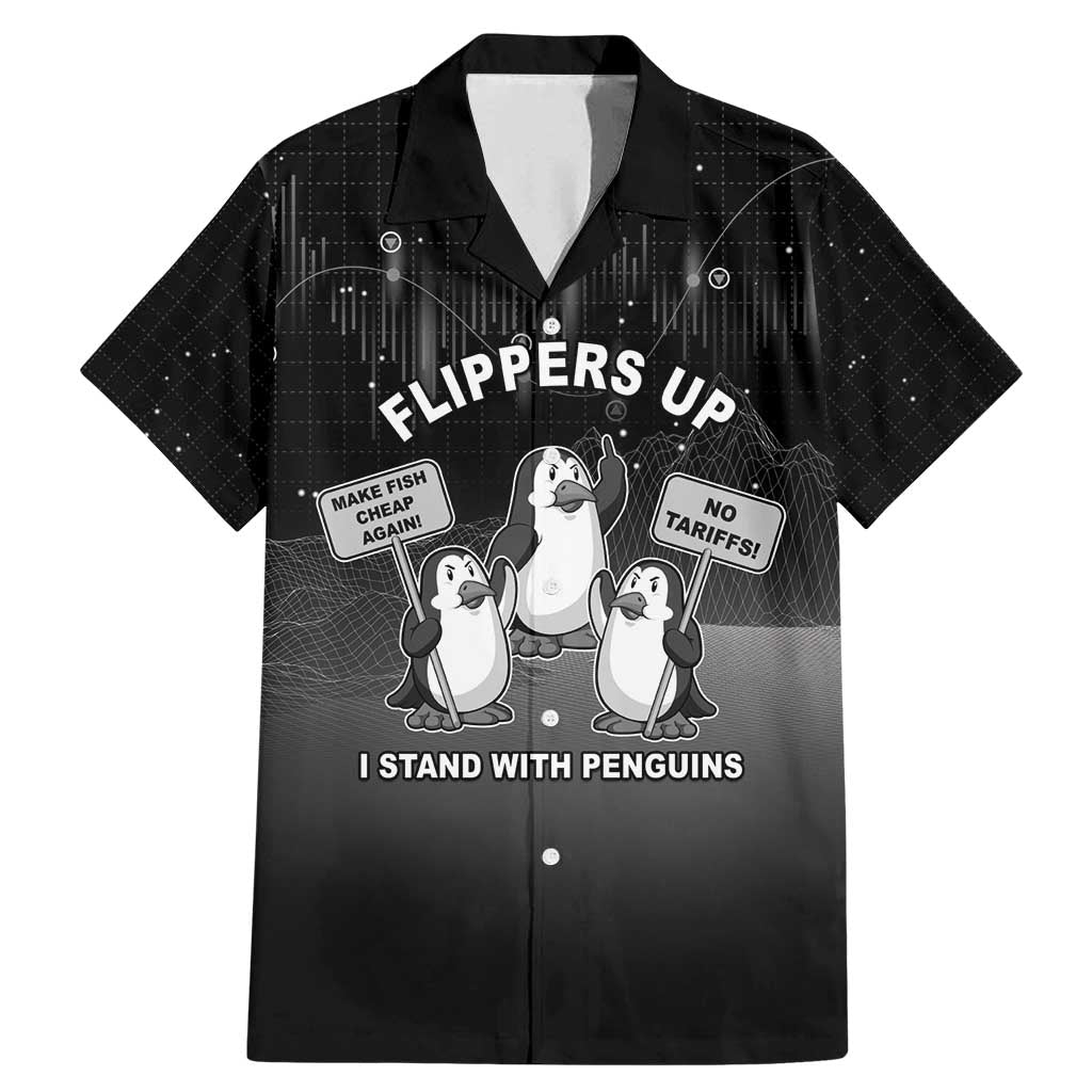 Funny Penguin Resist Family Matching Mermaid Dress and Hawaiian Shirt Flippers Up I Stand With Penguins