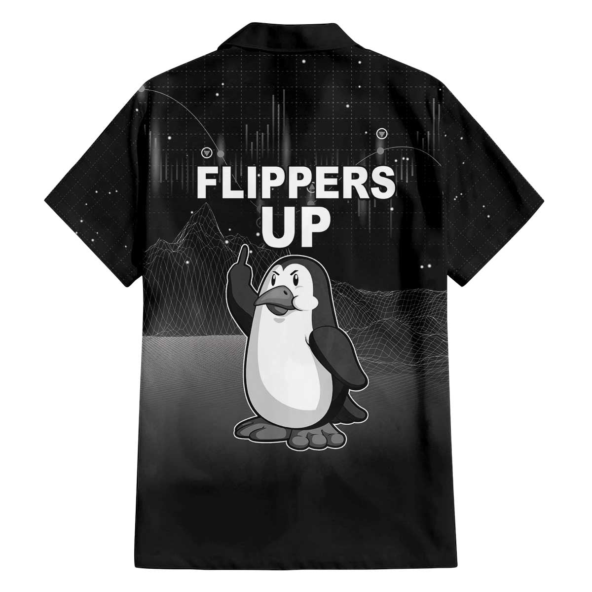 Funny Penguin Resist Family Matching Off The Shoulder Long Sleeve Dress and Hawaiian Shirt Flippers Up I Stand With Penguins