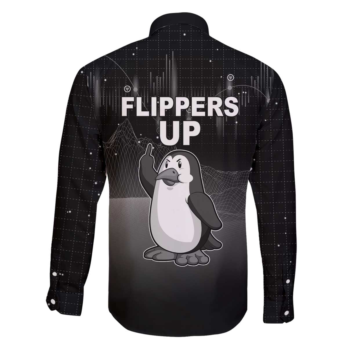 Funny Penguin Resist Family Matching Off The Shoulder Long Sleeve Dress and Hawaiian Shirt Flippers Up I Stand With Penguins