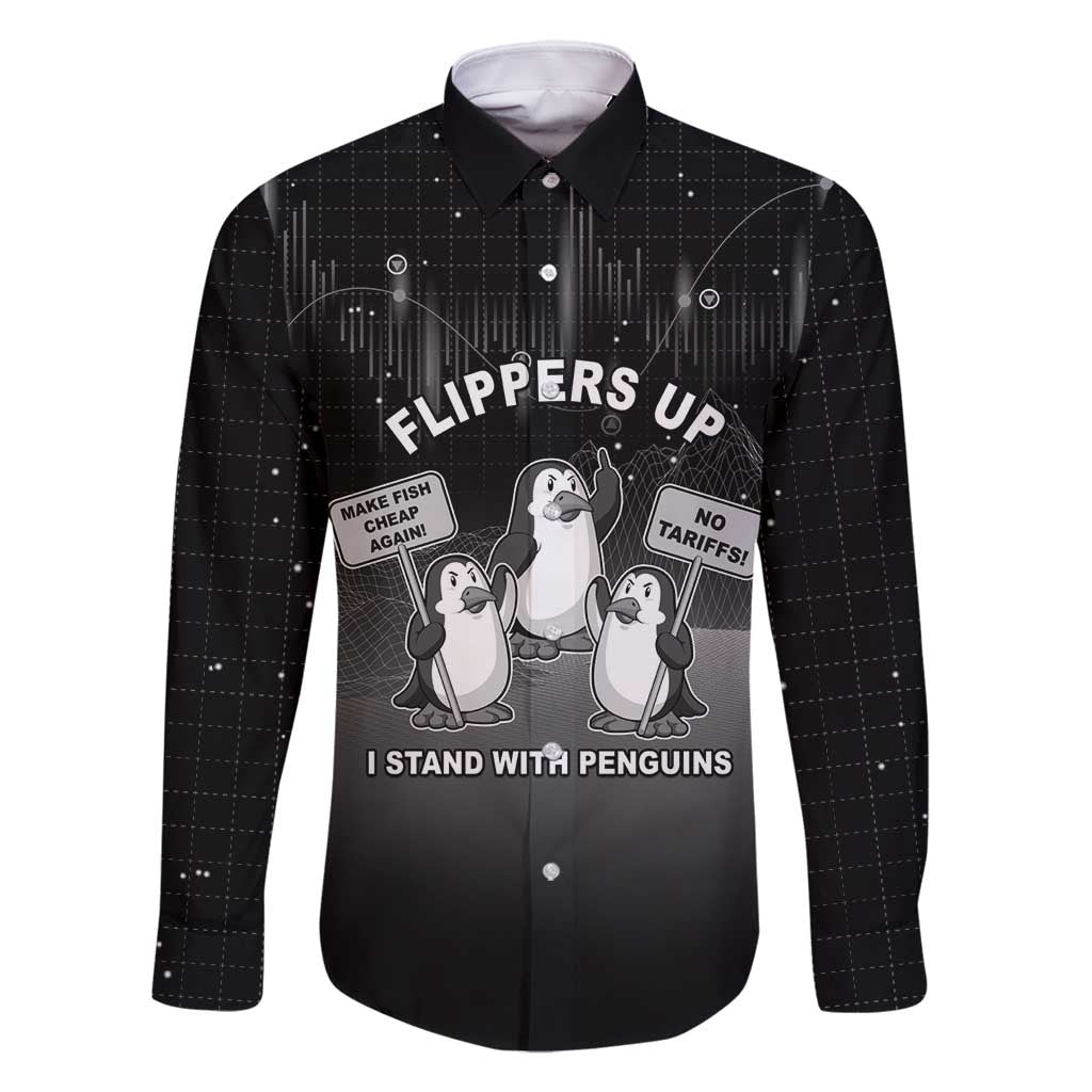 Funny Penguin Resist Family Matching Off Shoulder Short Dress and Hawaiian Shirt Flippers Up I Stand With Penguins