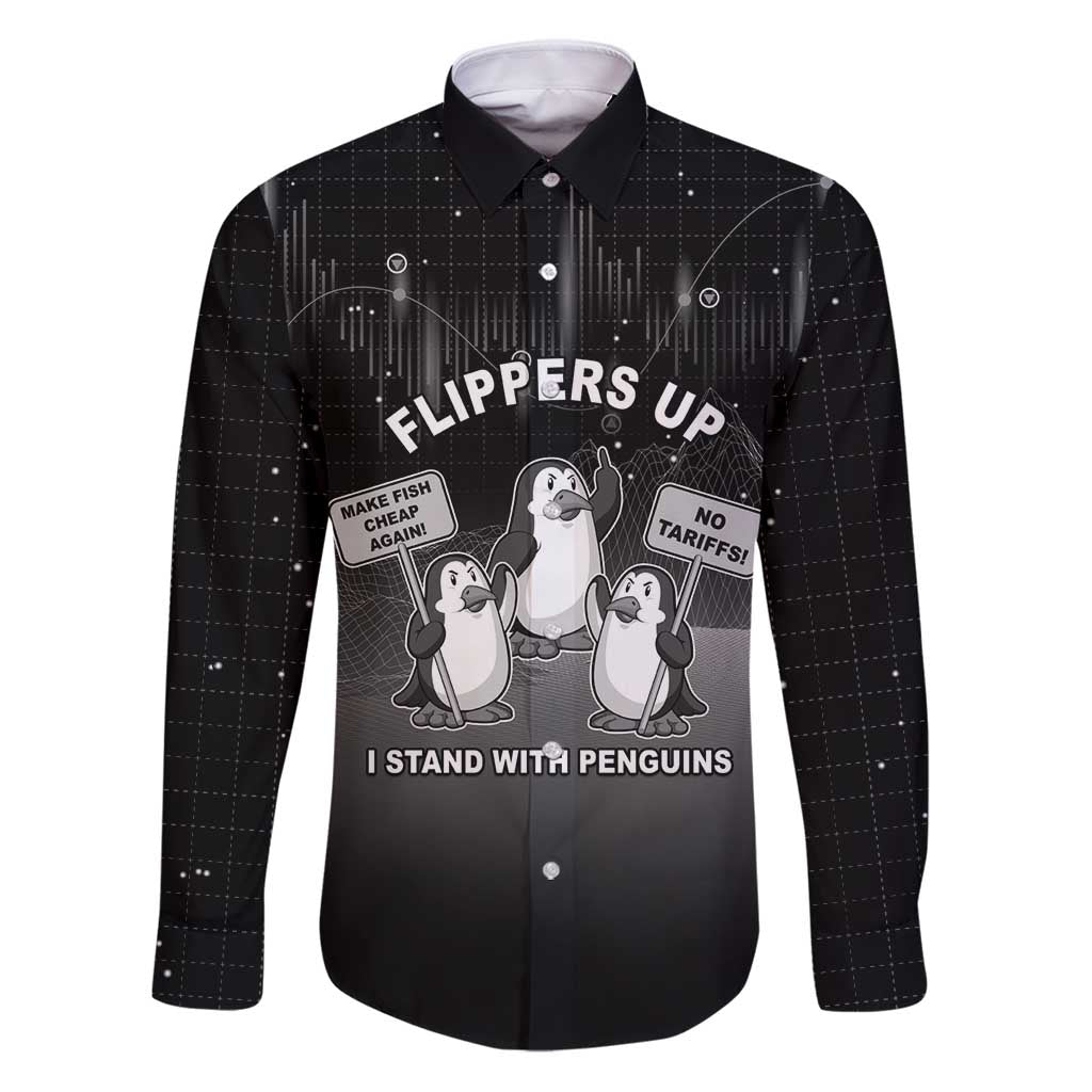 Funny Penguin Resist Family Matching Puletasi and Hawaiian Shirt Flippers Up I Stand With Penguins