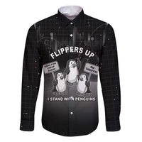 Funny Penguin Resist Family Matching Puletasi and Hawaiian Shirt Flippers Up I Stand With Penguins