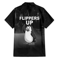 Funny Penguin Resist Family Matching Short Sleeve Bodycon Dress and Hawaiian Shirt Flippers Up I Stand With Penguins