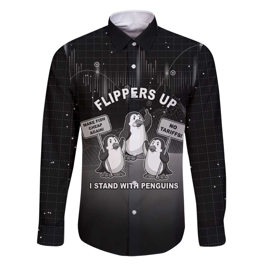 Funny Penguin Resist Family Matching Short Sleeve Bodycon Dress and Hawaiian Shirt Flippers Up I Stand With Penguins