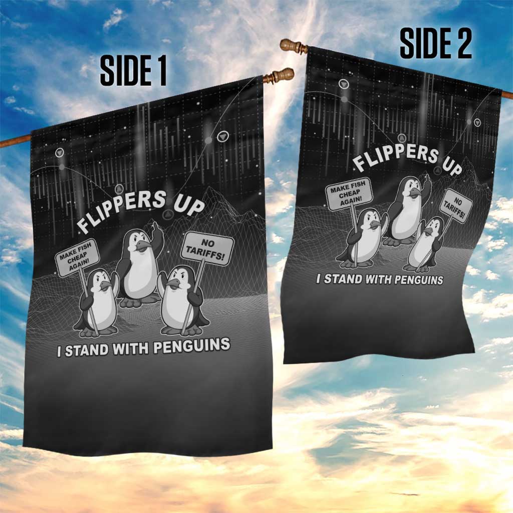 Funny Penguin Resist Garden Flag Flippers Up I Stand With Penguins