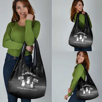 Funny Penguin Resist Grocery Bag Flippers Up I Stand With Penguins