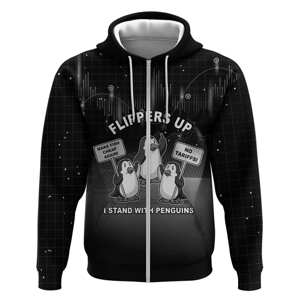 Funny Penguin Resist Hoodie Flippers Up I Stand With Penguins