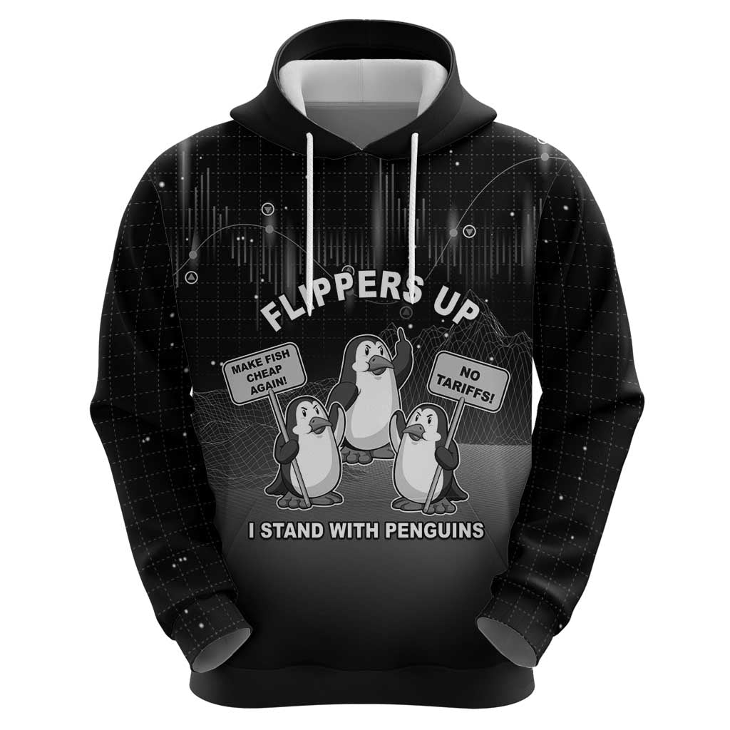 Funny Penguin Resist Hoodie Flippers Up I Stand With Penguins