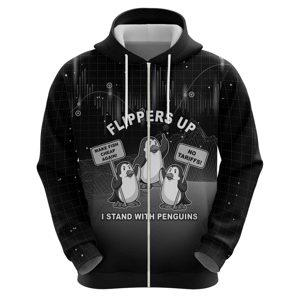 Funny Penguin Resist Hoodie Flippers Up I Stand With Penguins