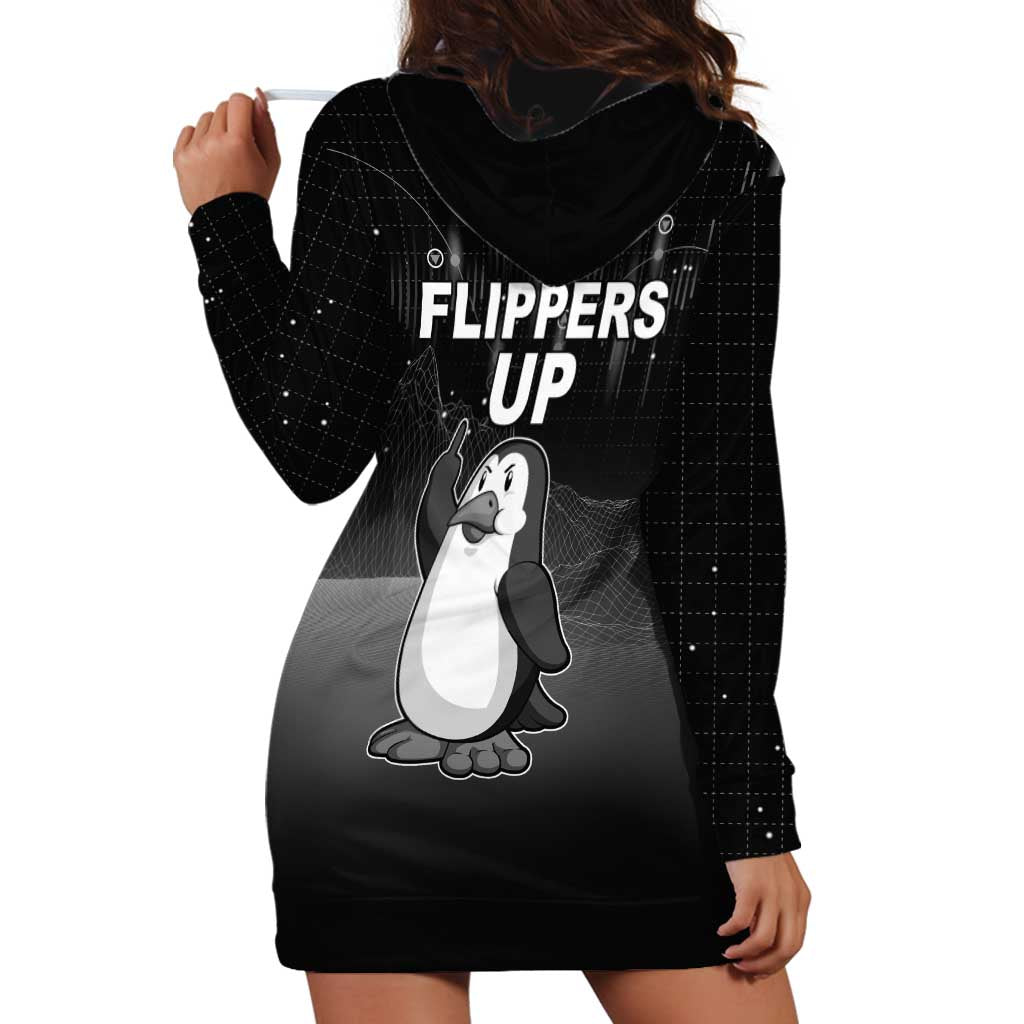 Funny Penguin Resist Hoodie Dress Flippers Up I Stand With Penguins