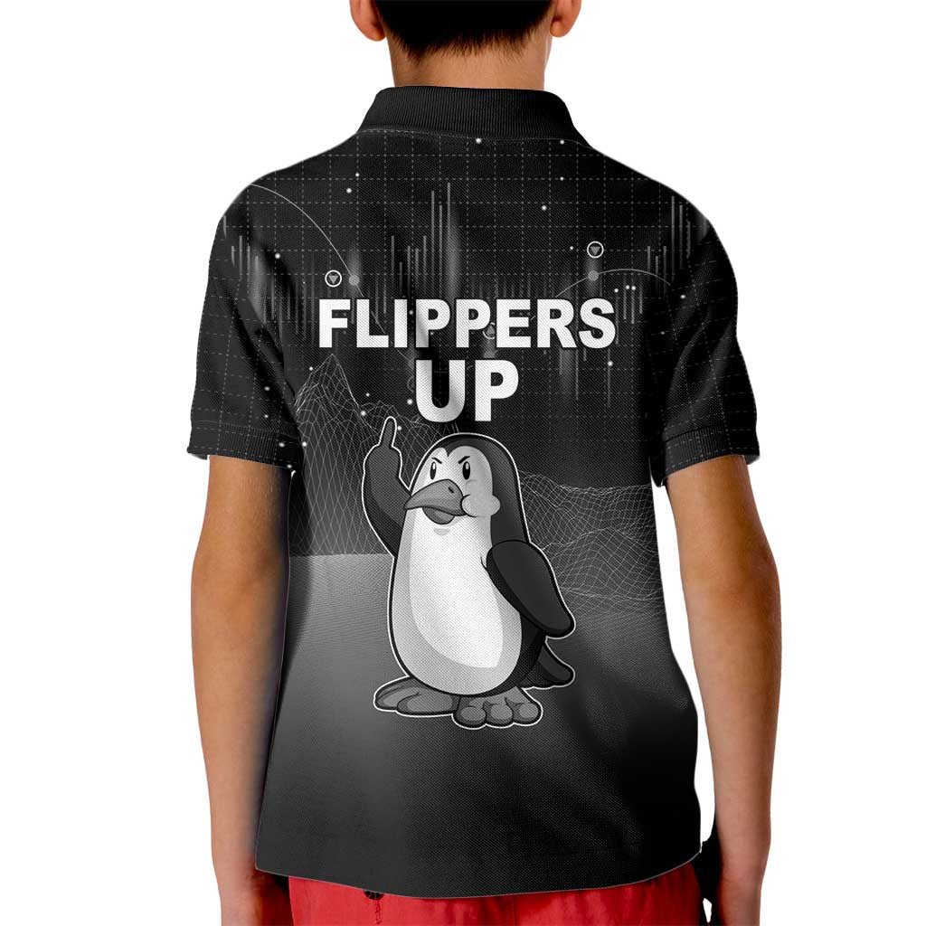 Funny Penguin Resist Kid Polo Shirt Flippers Up I Stand With Penguins