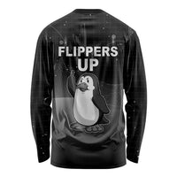 Funny Penguin Resist Long Sleeve Shirt Flippers Up I Stand With Penguins