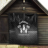 Funny Penguin Resist Quilt Flippers Up I Stand With Penguins