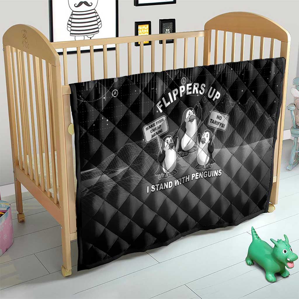 Funny Penguin Resist Quilt Flippers Up I Stand With Penguins